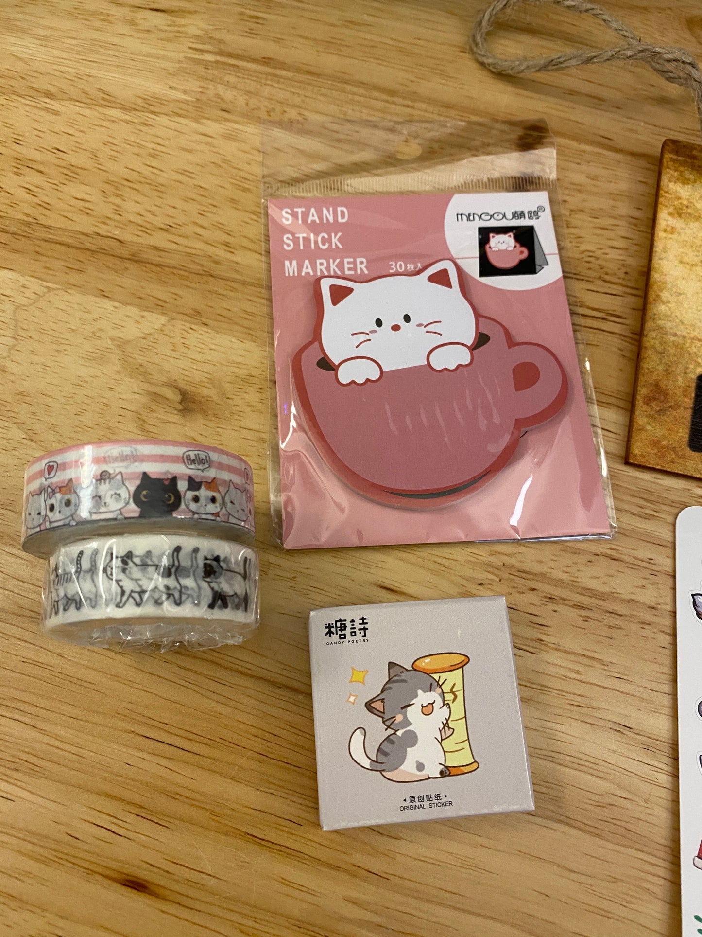 10 Piece Cat Gift Bundle, Stationary Cat Bundle, Crazy Cat Lady sign bundle, Sticker, Bookmark, Crazy Cat Sign, Washi Tape Cat, Cat Gifts
