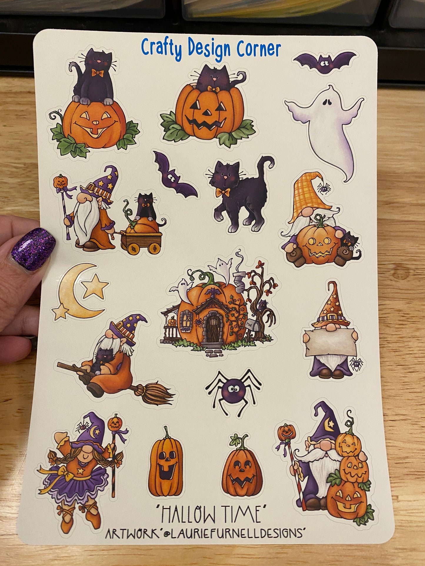 Bundle of Halloween Stickers Sheet, Ghost Stickers, Gnome Stickers, Fall Stickers, Haloween Cat Sticker Sheet, Mummy Sticker Sheet