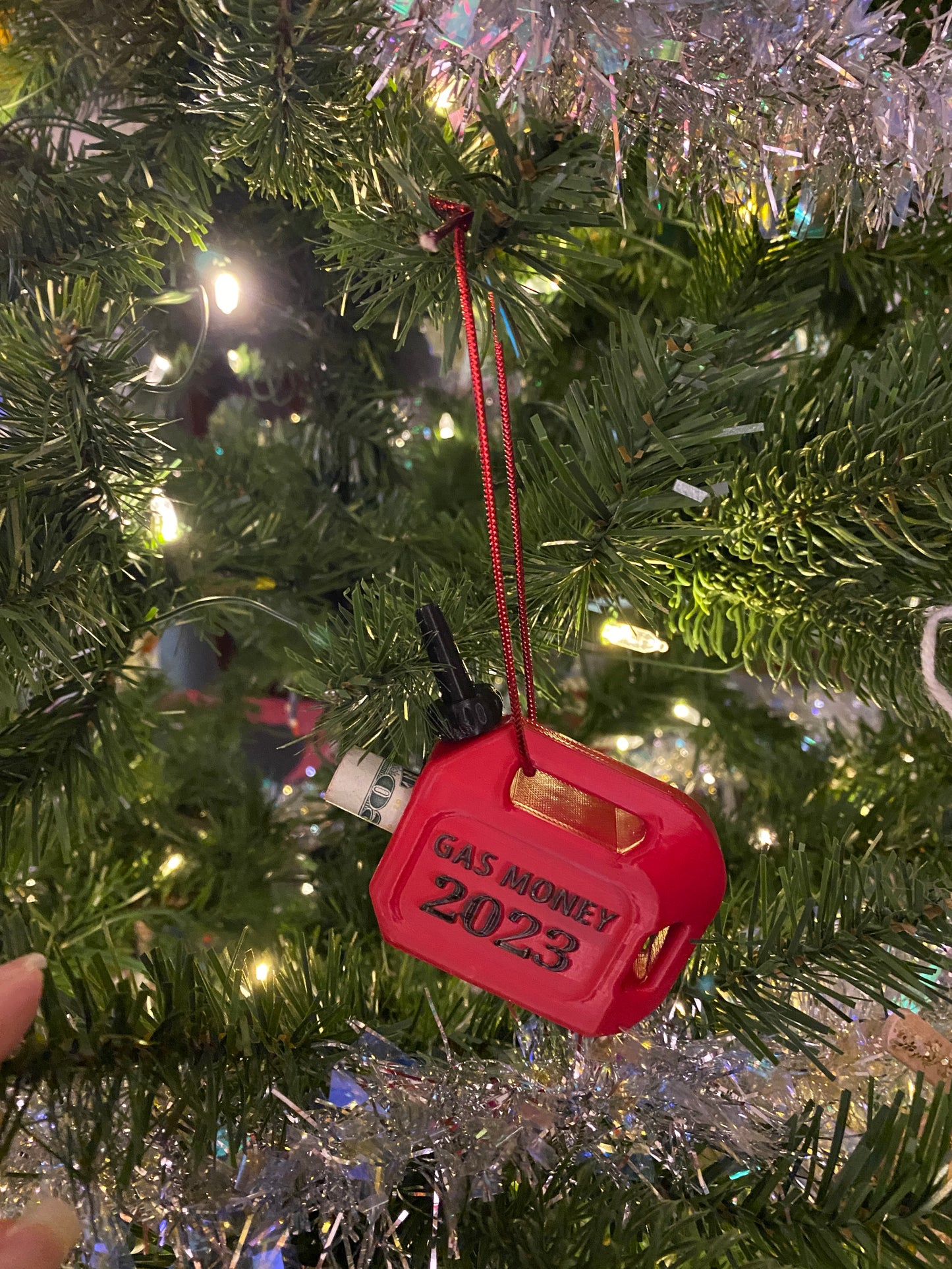 Colorful 2023 Gas Can Money Holder Ornament, money ornament, gas can ornament, gas money ornament, Money Holder ornament