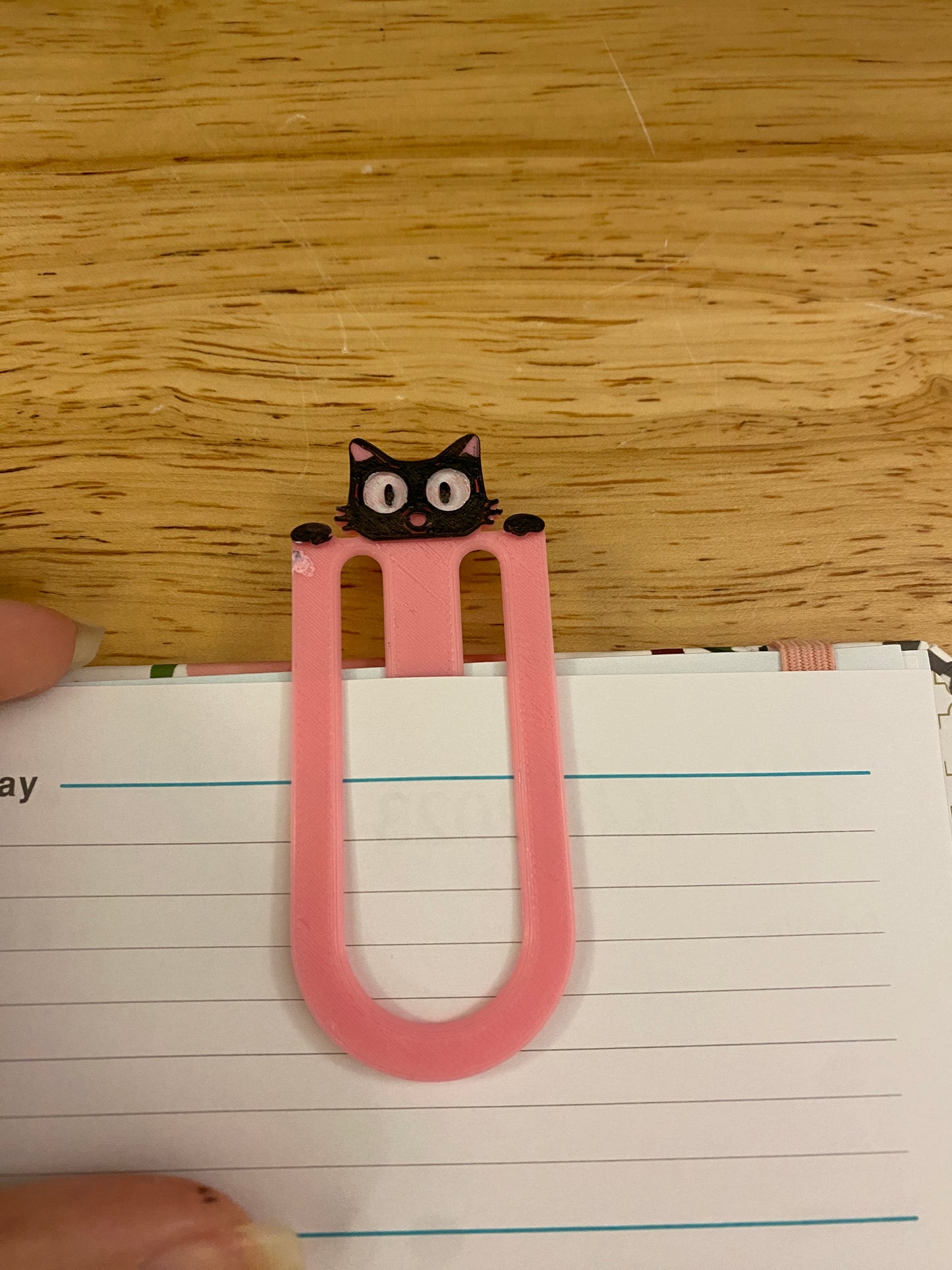 Colorful Peeking Cat Bookmark and cat sticker bundle, kitty cat bookmark, Cute Cat page holder