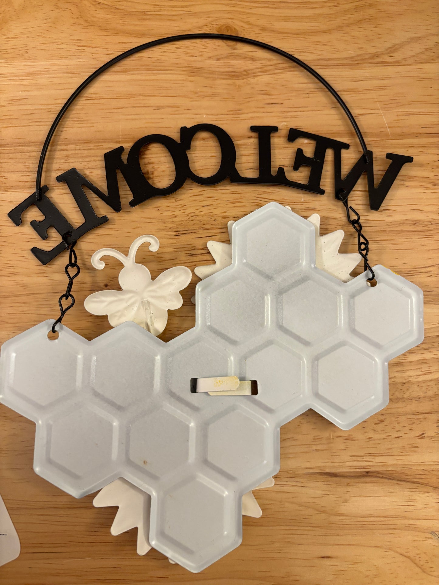 Honeycomb Welcome sign with Sticker Sheet bundle