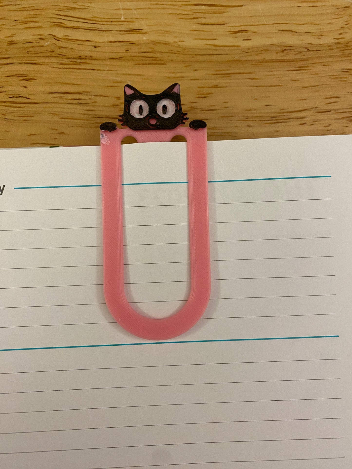 Colorful Peeking Cat Bookmark and cat sticker bundle, kitty cat bookmark, Cute Cat page holder