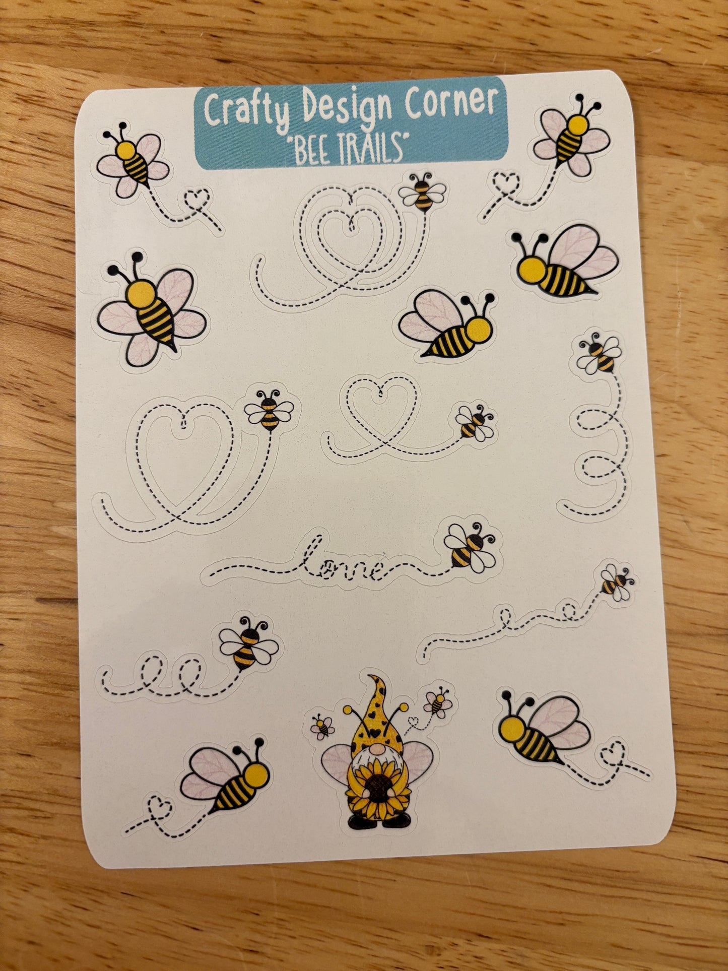 Sunflower with Bee and Bee Sticker Sheet bundle