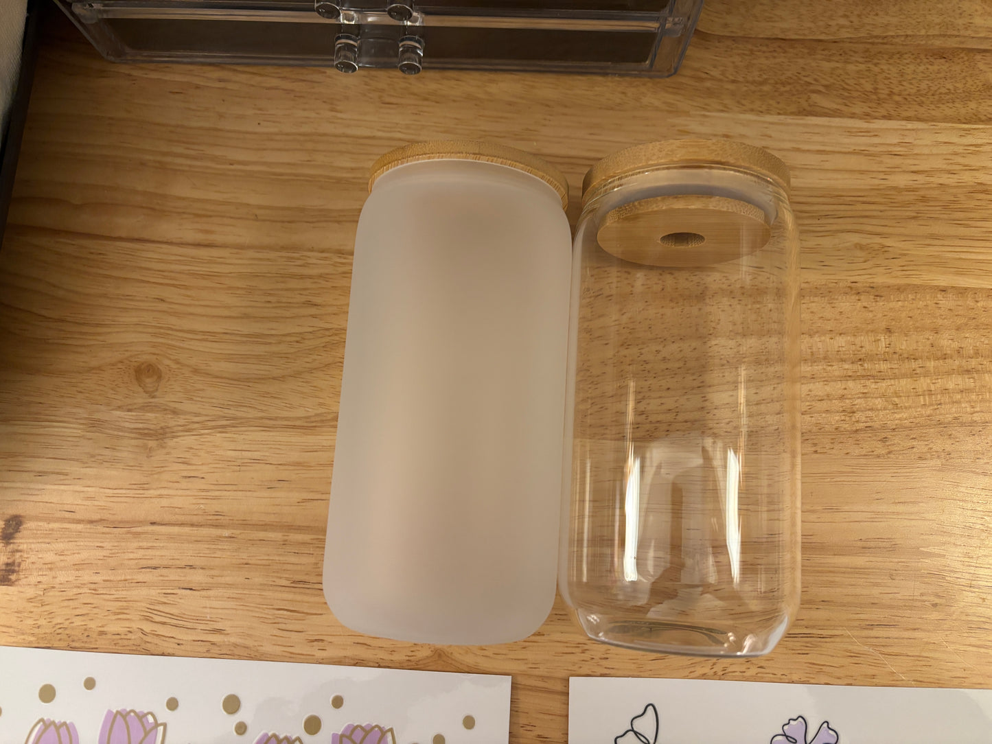 Cat Face Glass Tumbler, Clear or Frosted Tumblers option