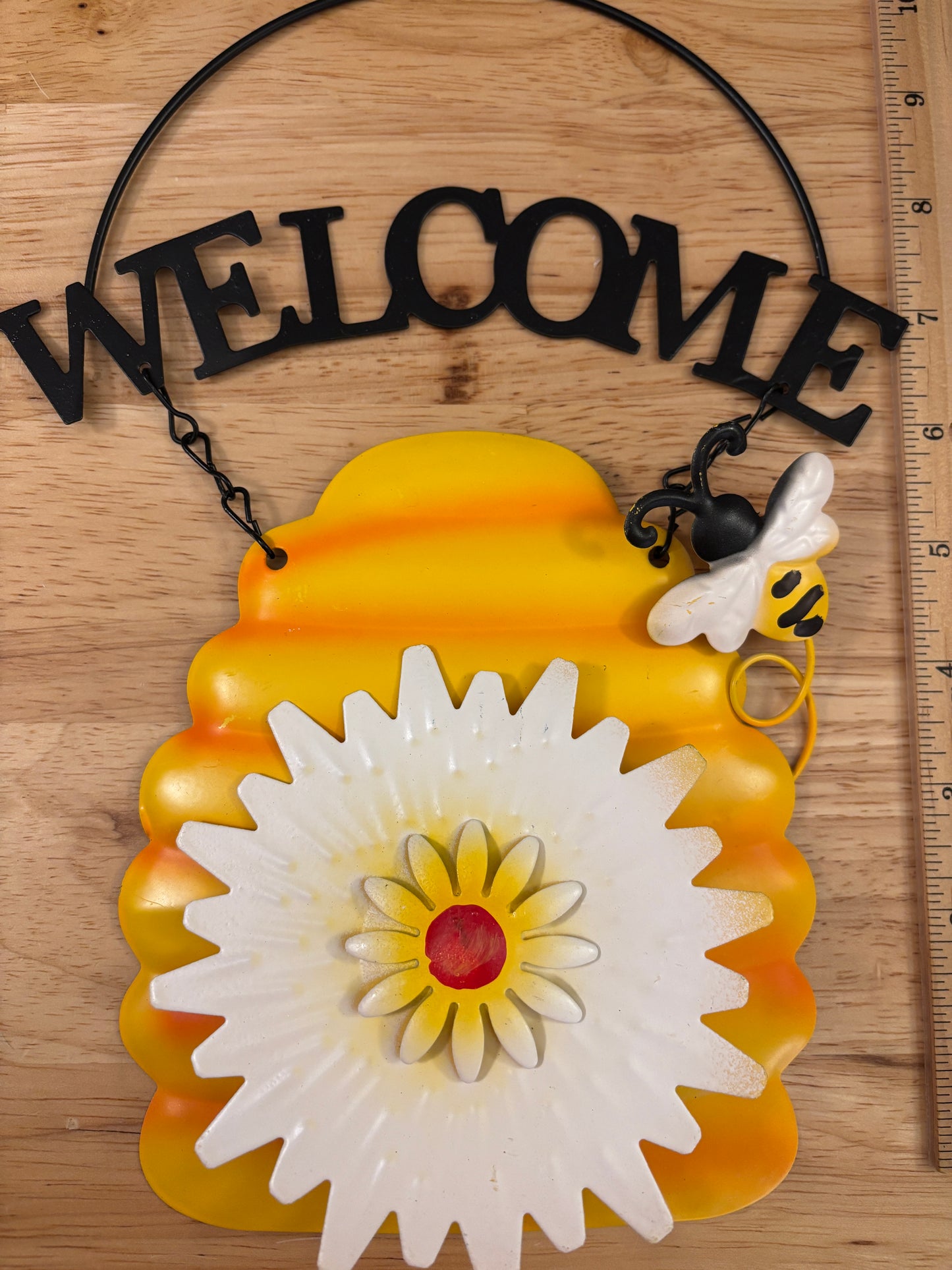 Welcome Bee Hive sign with Sticker Sheet bundle