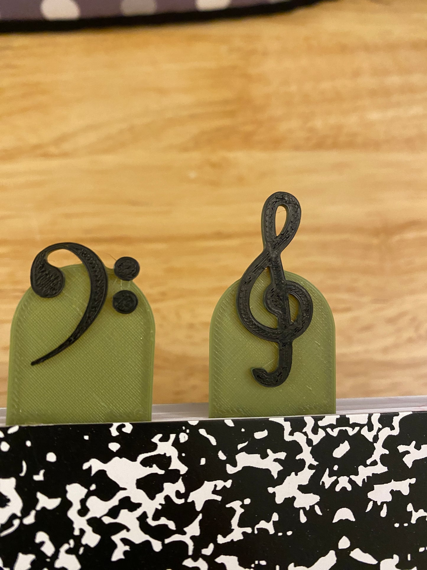 Musical Bundle of Bookmarks and sticker, Colorful Peeking Musical Bookmark and Music sticker bundle
