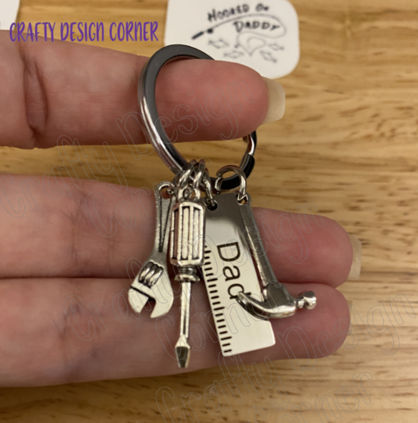 Dad Keychain Bundle with Stickers