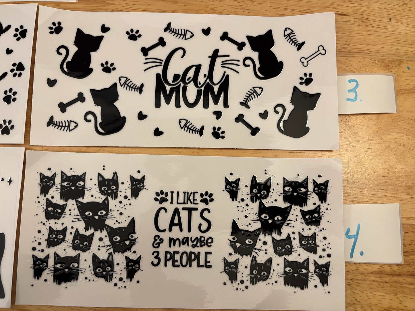 Cat mom Glass Tumbler, Clear or Frosted Tumblers option