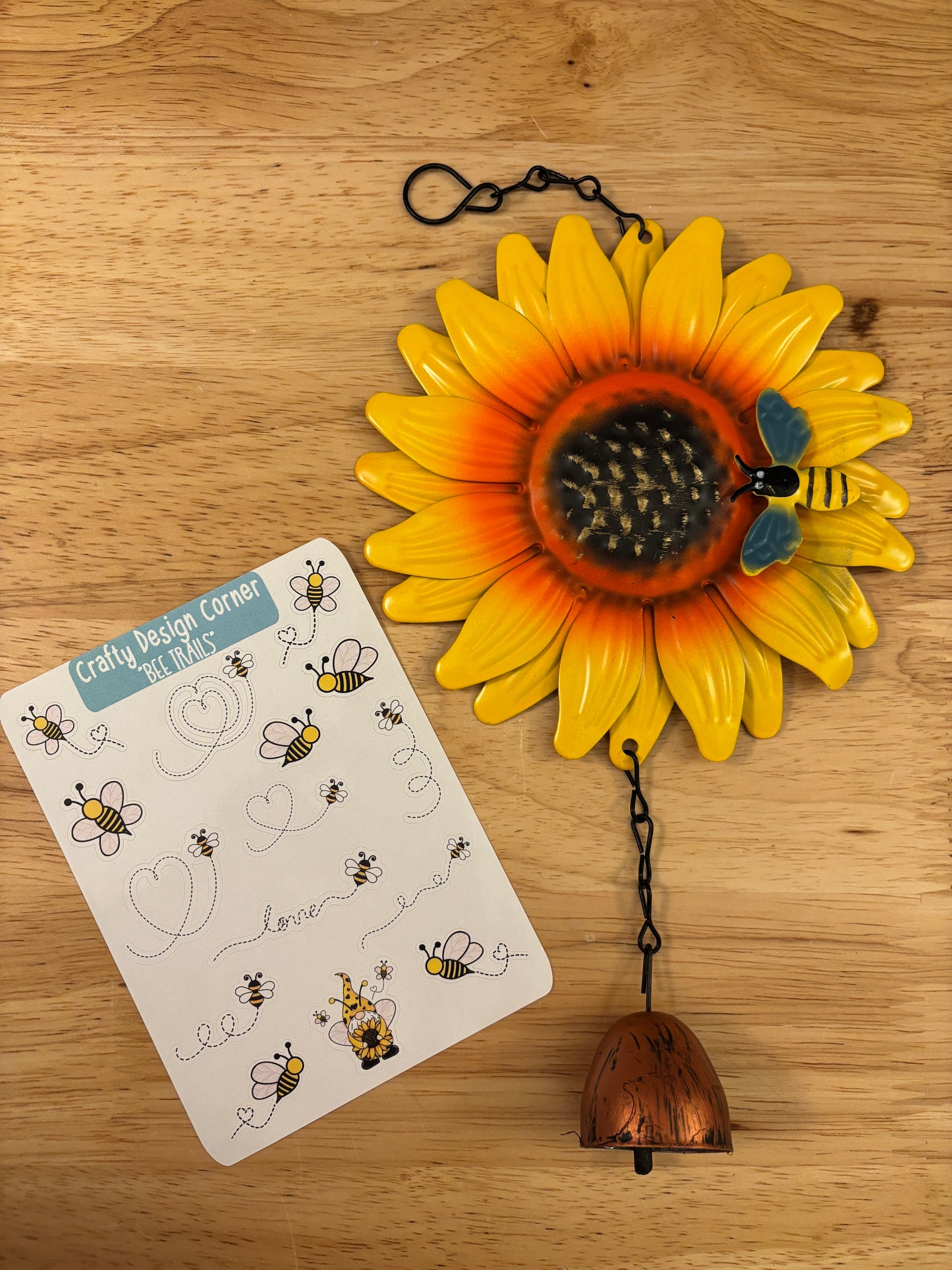 Sunflower with Bee and Bee Sticker Sheet bundle