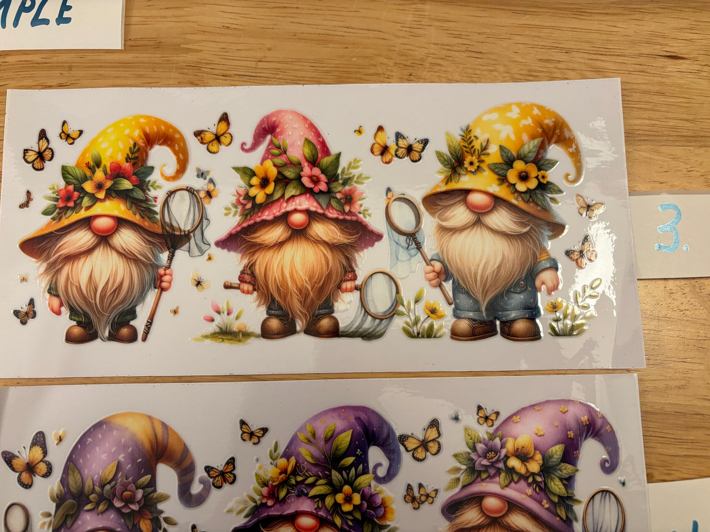 Triple Gnomes Glass Tumbler, Clear or Frosted Tumblers option