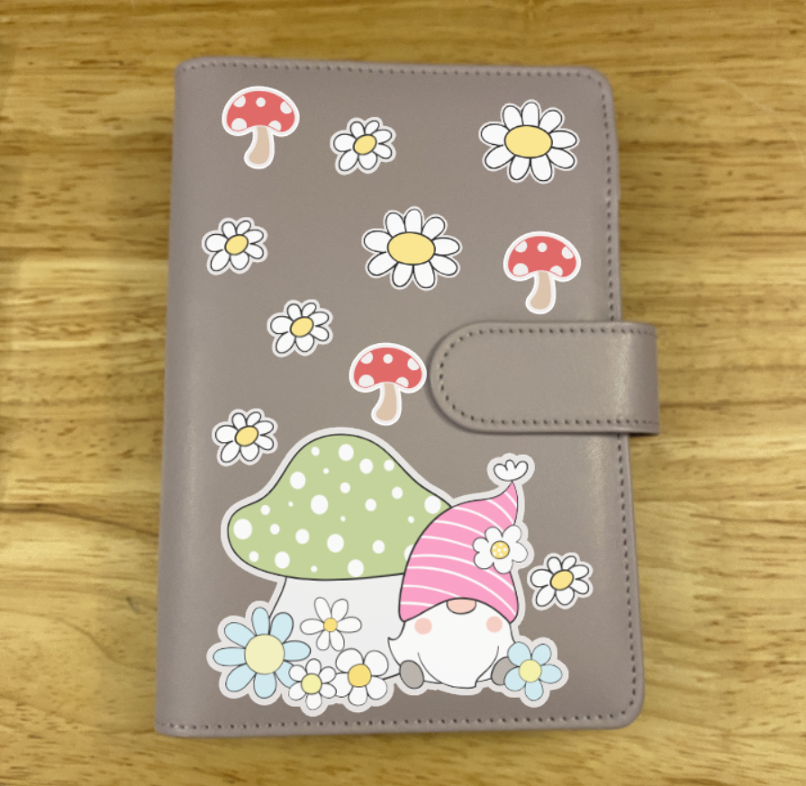 Gnome Mushroom Budget Binder, Cash Envelops, Budget Binder, Cash Envelopes, Savings Binder, A6 Binder, Gnome Binder, Daisy and Mushrooms