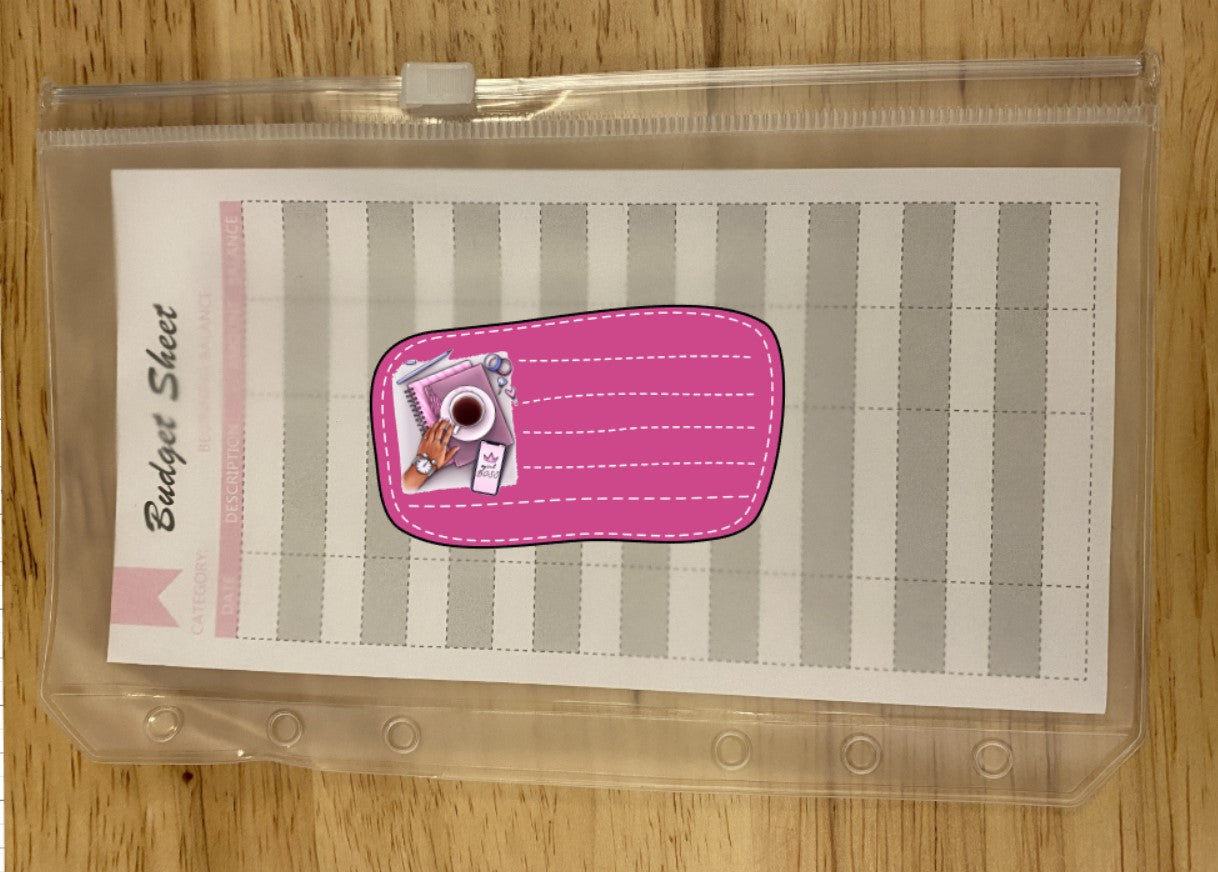 Gorgeous Girl Binder, Cash Envelops and Calculator, Budget Binder with 4 Cash Envelops, Girl Boss Budget Binder, Budget Binder, A6 Binder