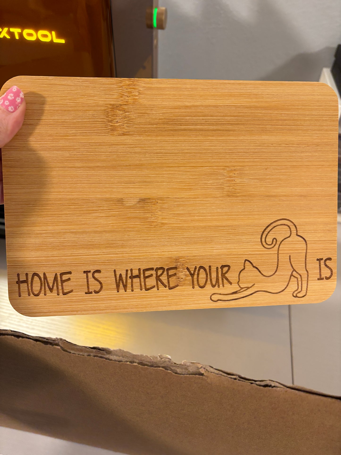 Home is where the cat is cutting board