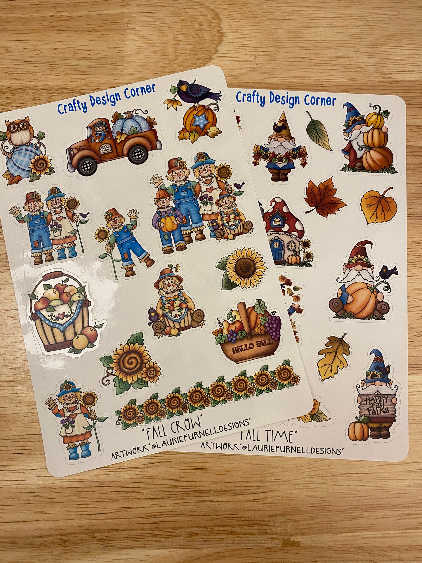 Fall Bundle Sticker Sheets, Fall Gnomes stickers and Fall Scarecrows stickers