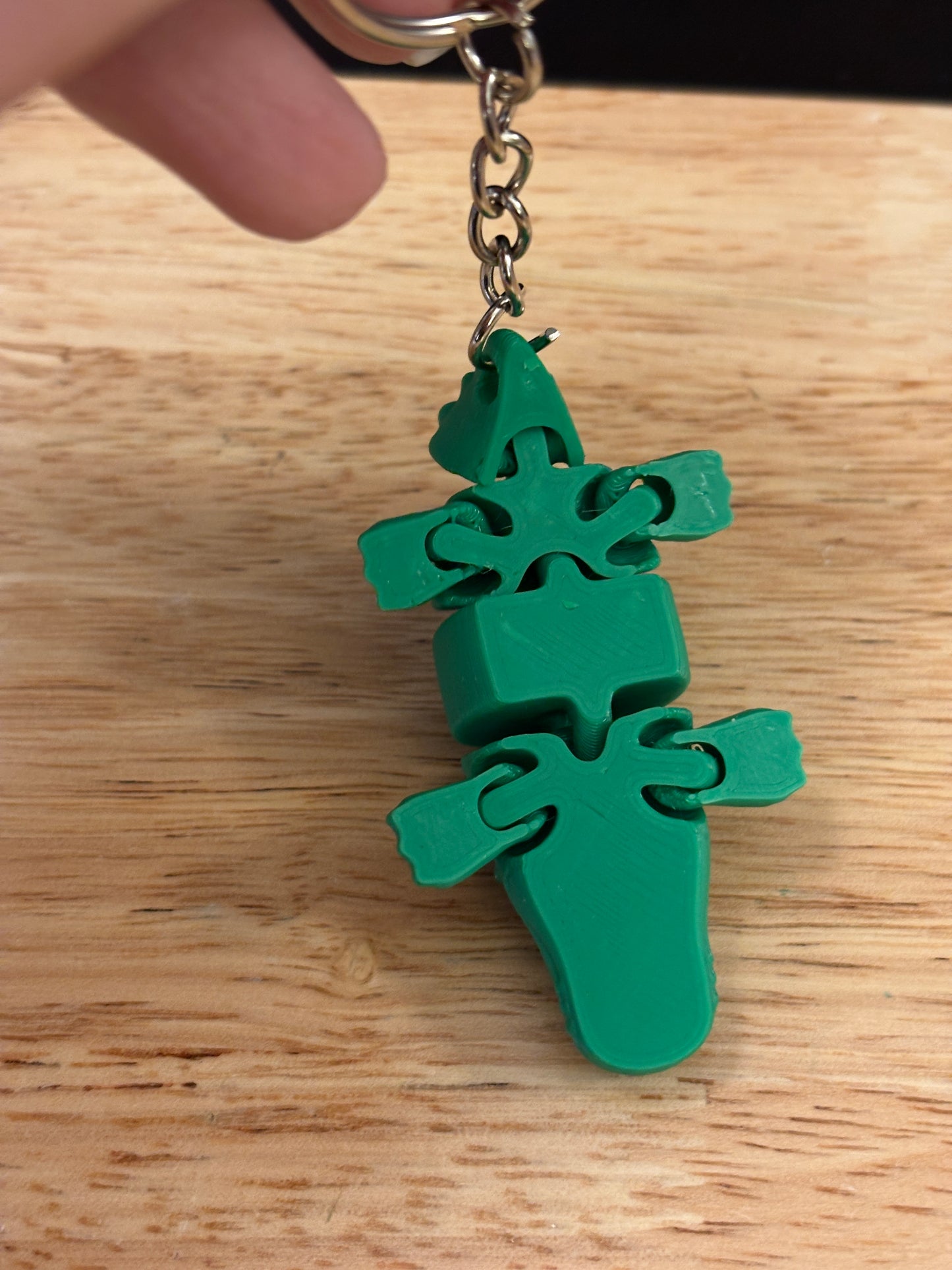 Alligator Key chain, 3D printed keychain, gator keychain, Gator Key chain, Flexi Alligator Key Chain