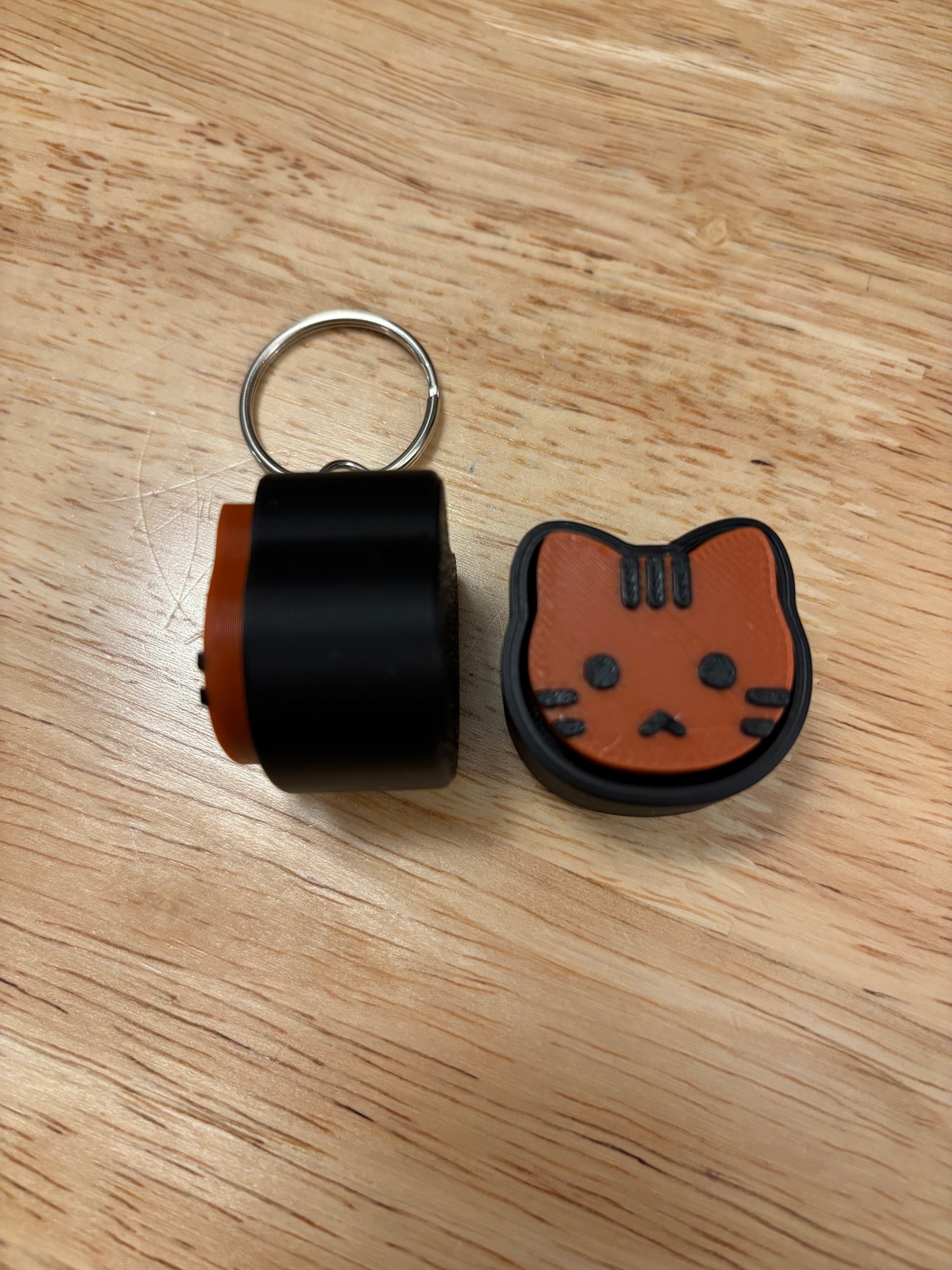Clicky Tabby Cat Key chain, 3D printed Ct keychain, Clicky Keychain, custom Cat keychain