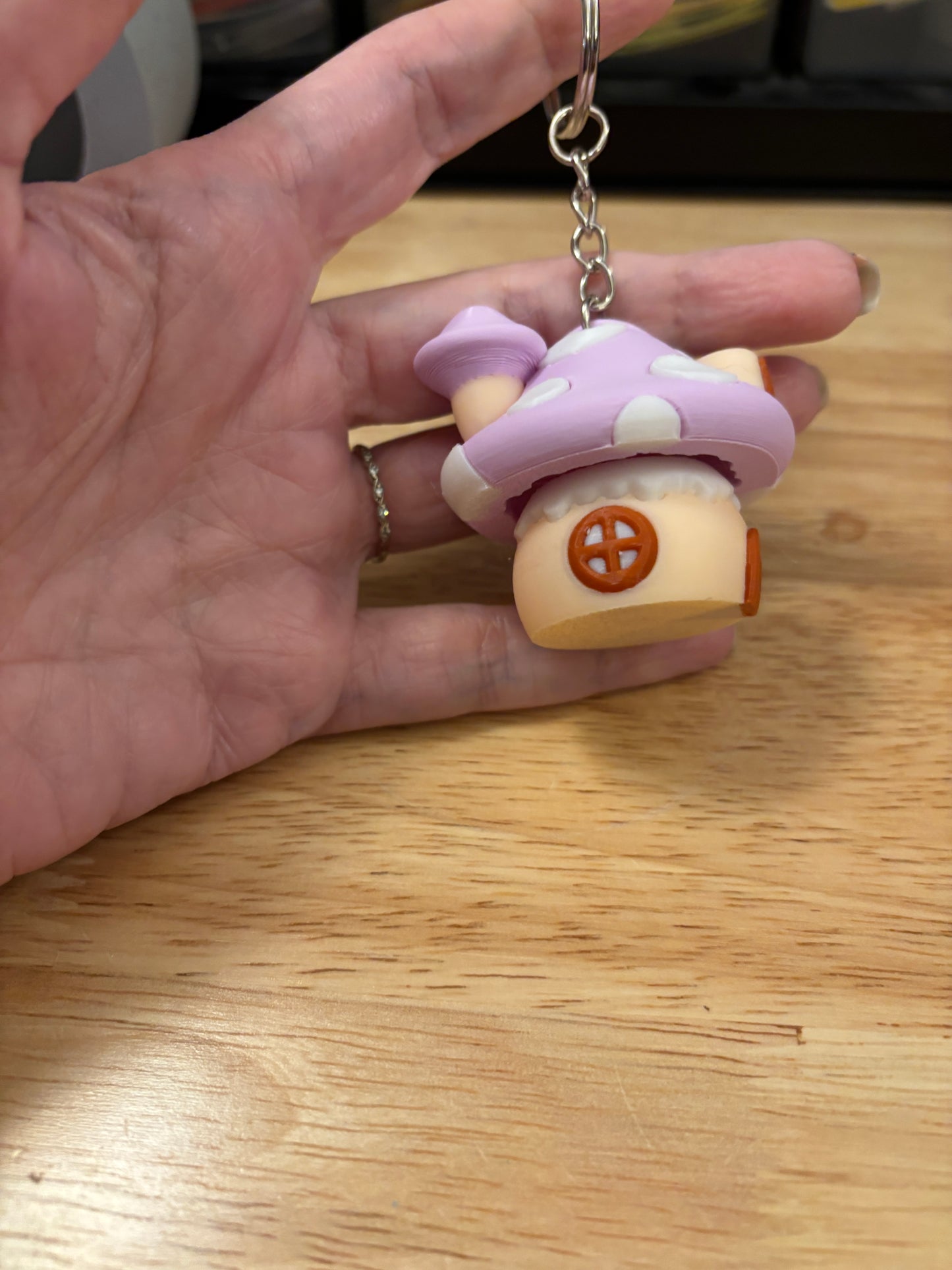 Clicky Mushroom Cottage Key chain