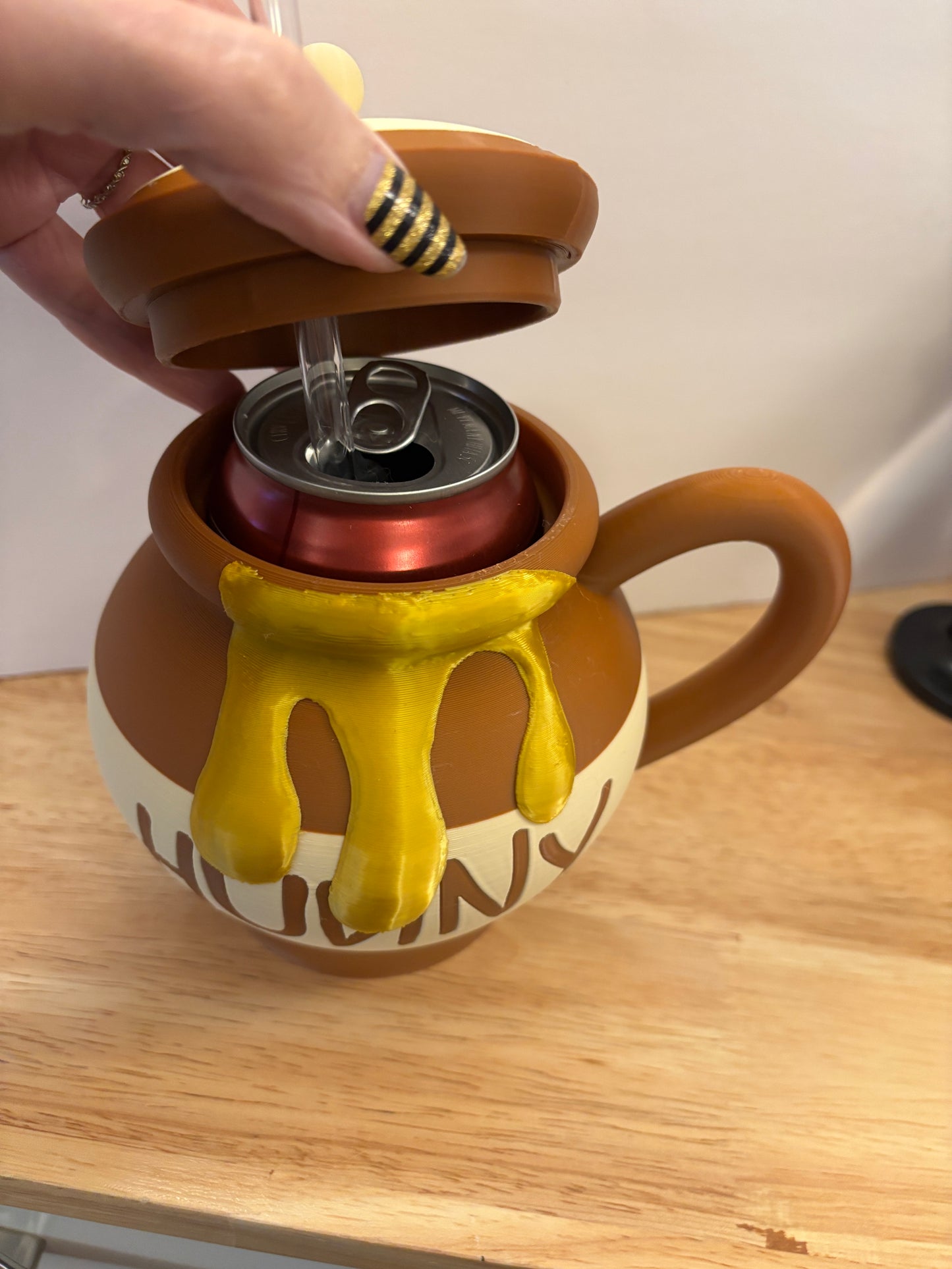 Hunny Pot Can Holder, 12 oz can holder, Honey Pot Can holder