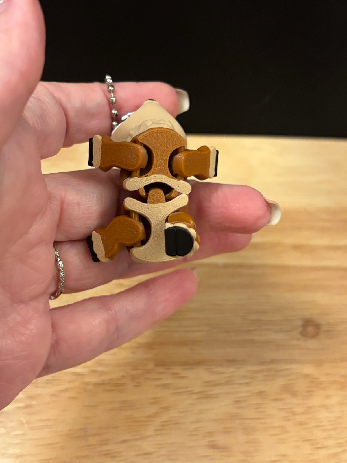 Cute Reindeer keychain, Big Eye Reindeer Keychain, 3d printed keychain Reindeer, Cute deer keychain, flexiable reindeer