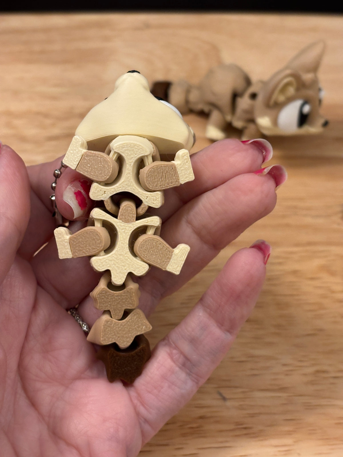 Fox keychain, Big Eye Fox Keychain, 3d printed keychain Fox, Cute Keychain