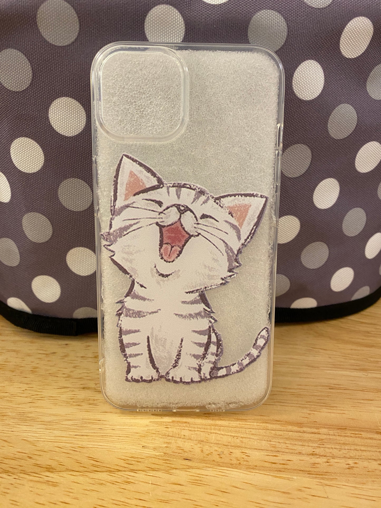Singing Cat bundle set, Tabby Cat Gift Set, Cat Mug with iPhone 14 case and fridge magnet with matching sticker set, Cat Bundle set