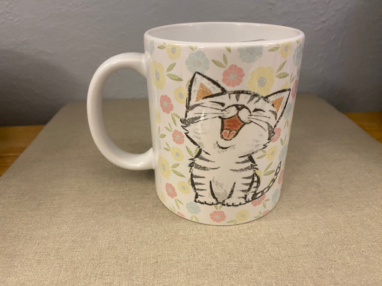 Singing Cat bundle set, Tabby Cat Gift Set, Cat Mug with iPhone 14 case and fridge magnet with matching sticker set, Cat Bundle set