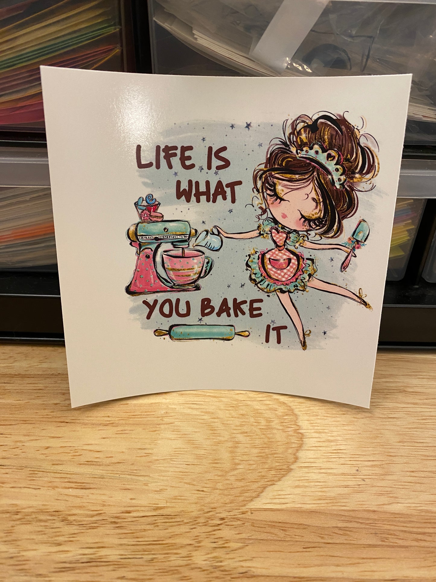 Life is What You Bake It Clear WATER SLIDE