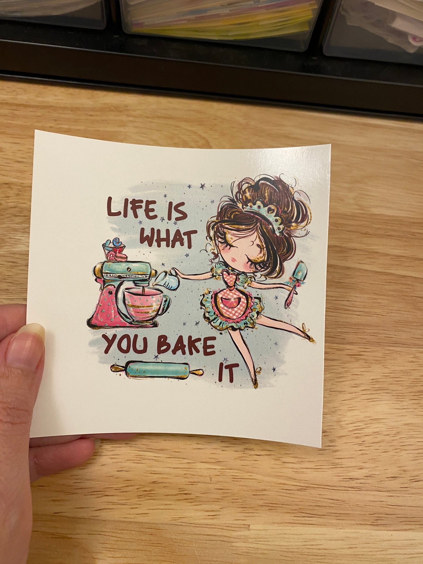 Life is What You Bake It Clear WATER SLIDE