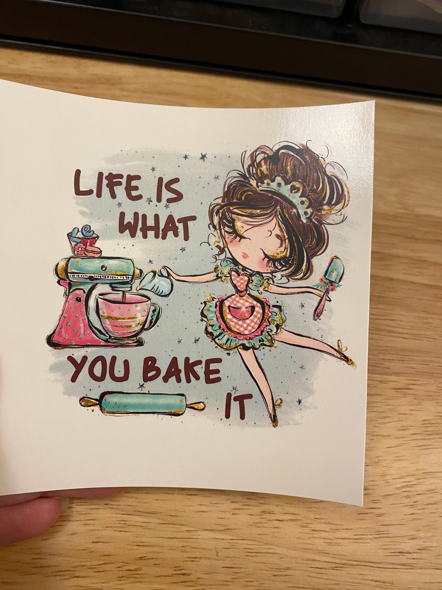 Life is What You Bake It Clear WATER SLIDE