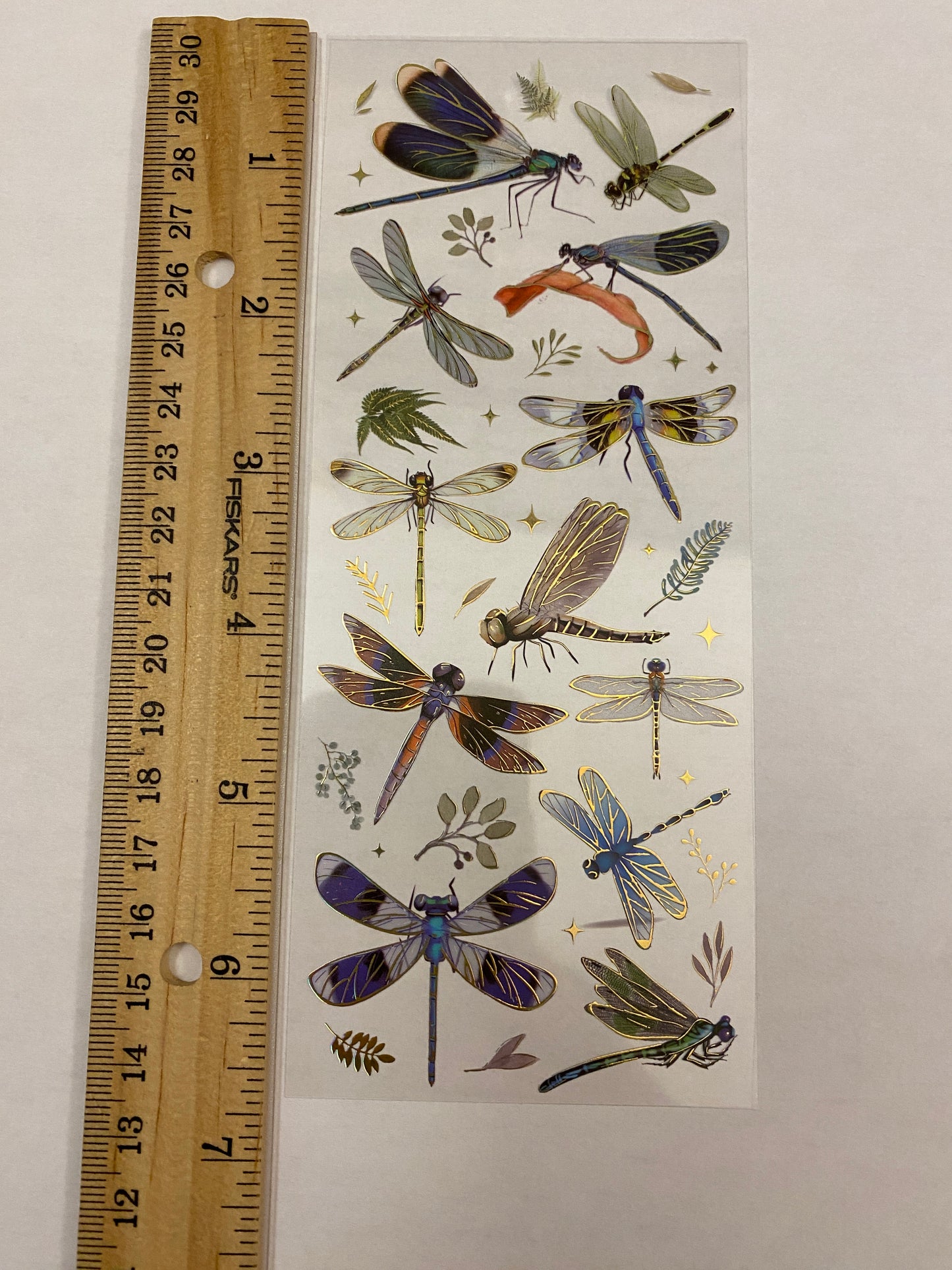Blue Dragon Flies Foil Clear Tape