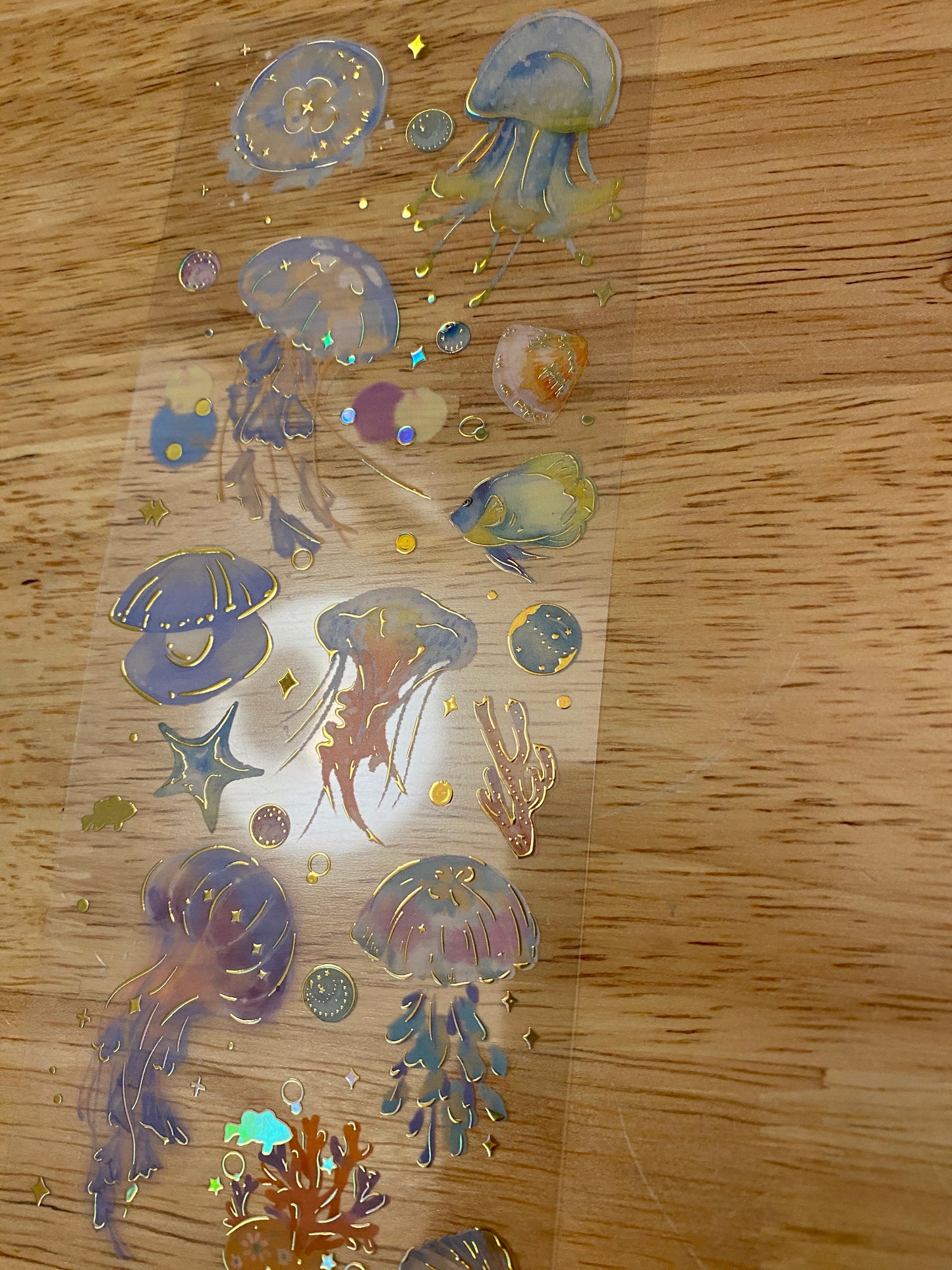 PET Foil Clear Tape with Blue Ocean Stuff