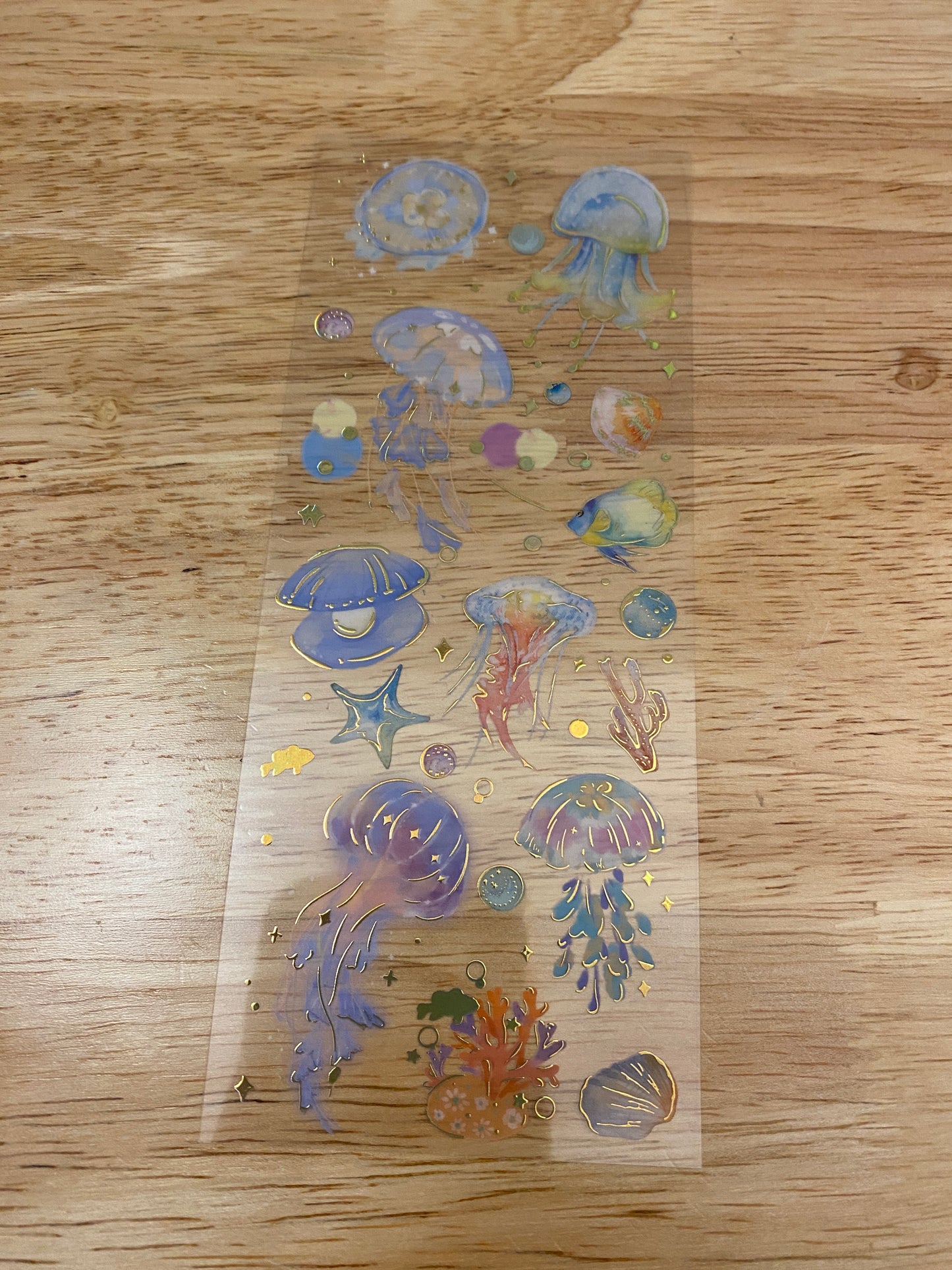 PET Foil Clear Tape with Blue Ocean Stuff