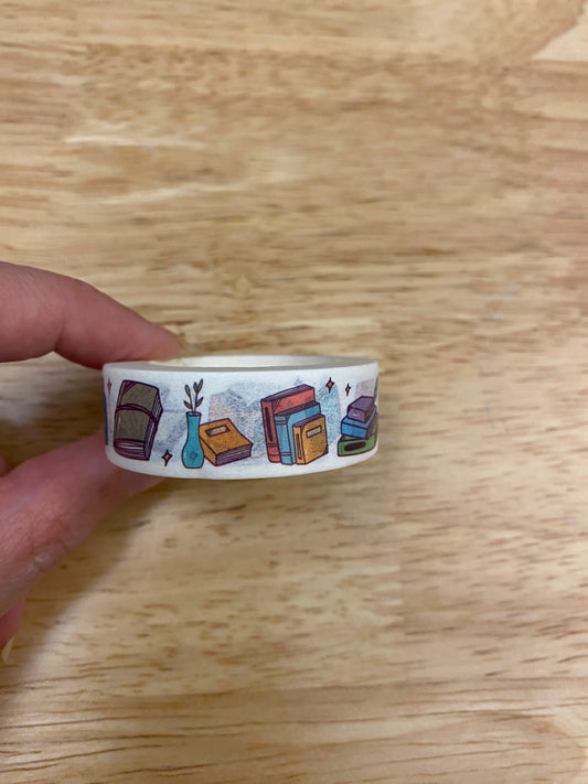 Big Roll of Books with Pen Washi Tape