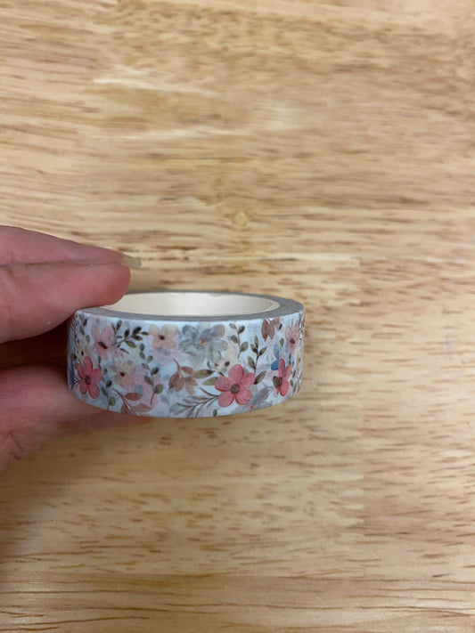 Big Roll of Multi Colored Flowers Washi Tape