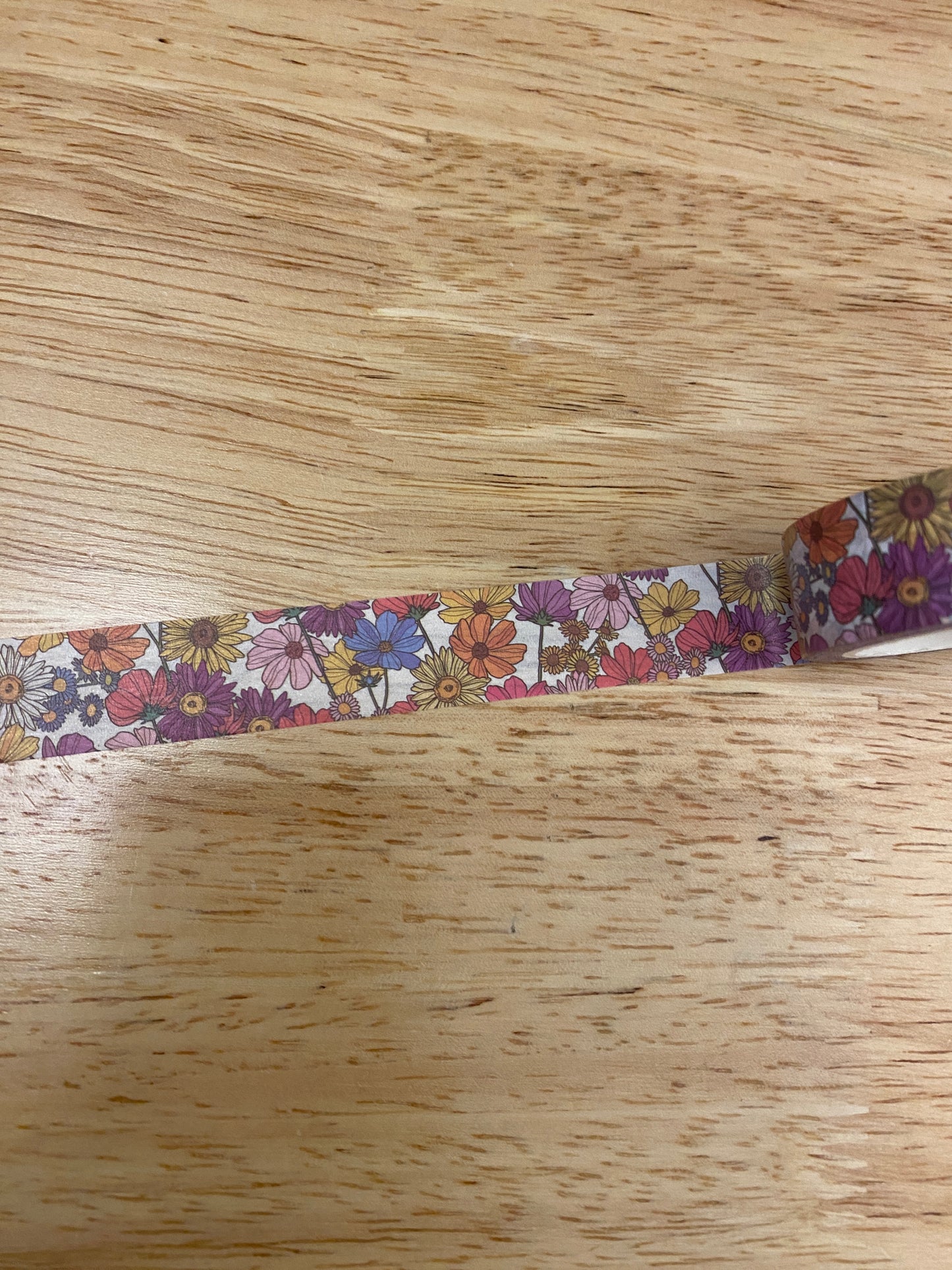 Big Roll of Colorful Flowers Washi Tape