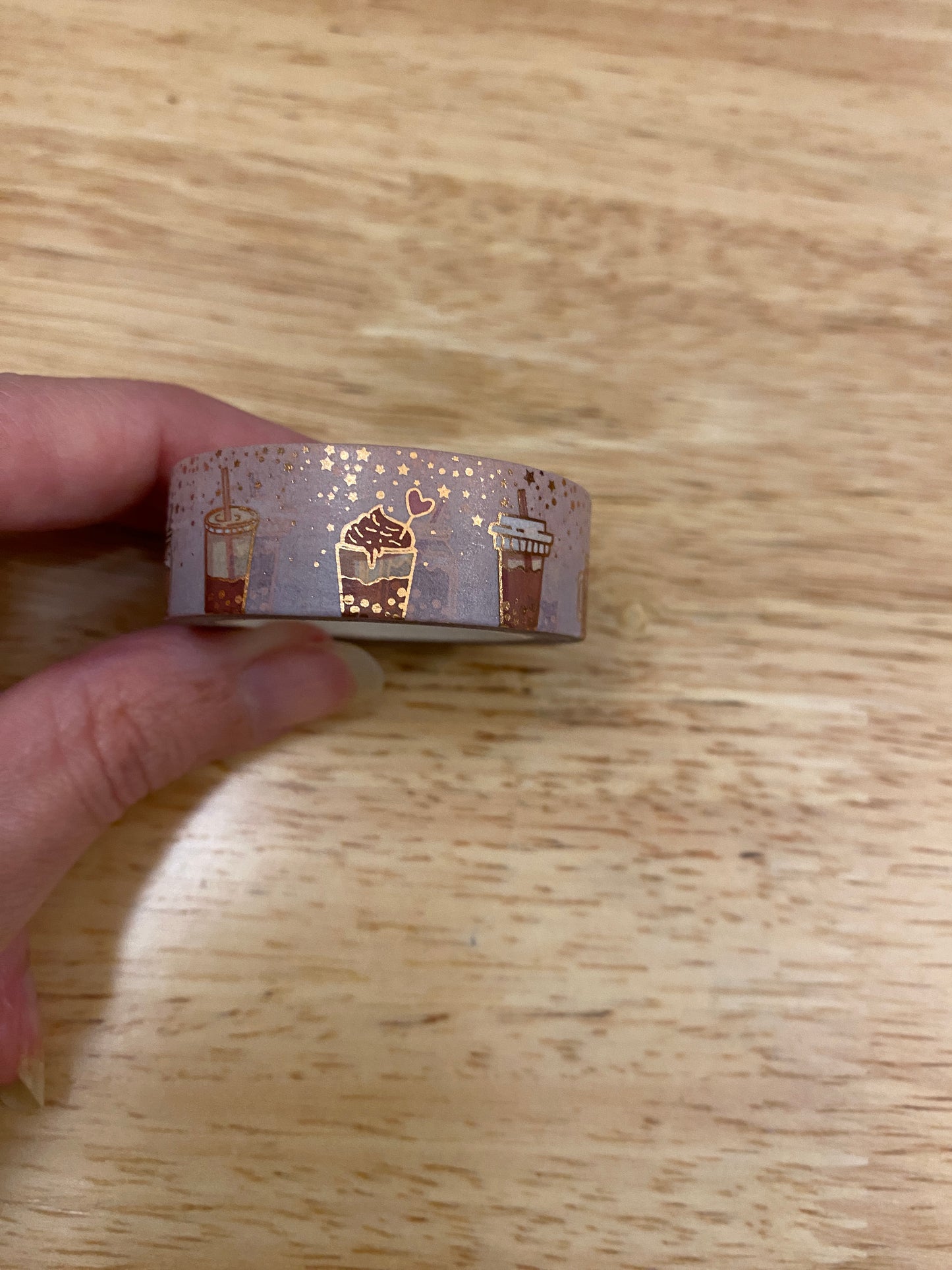 Big Roll of Coffee with Foil Washi Tape