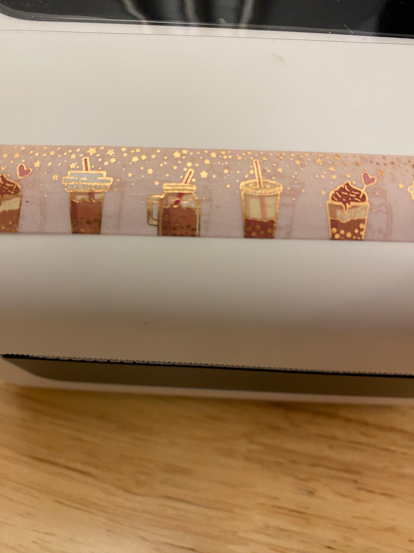 Big Roll of Coffee with Foil Washi Tape