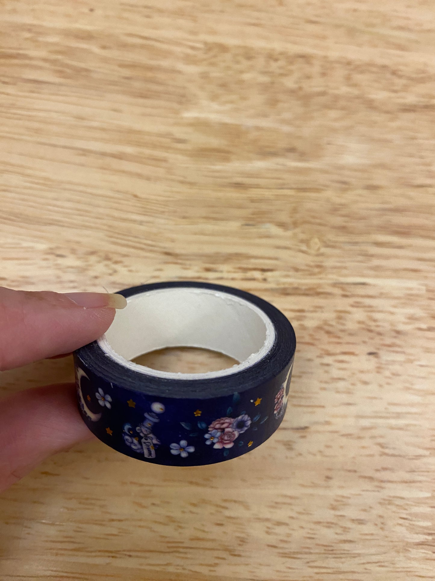 Big Roll of Potions and Floral Moon with Foil Washi Tape