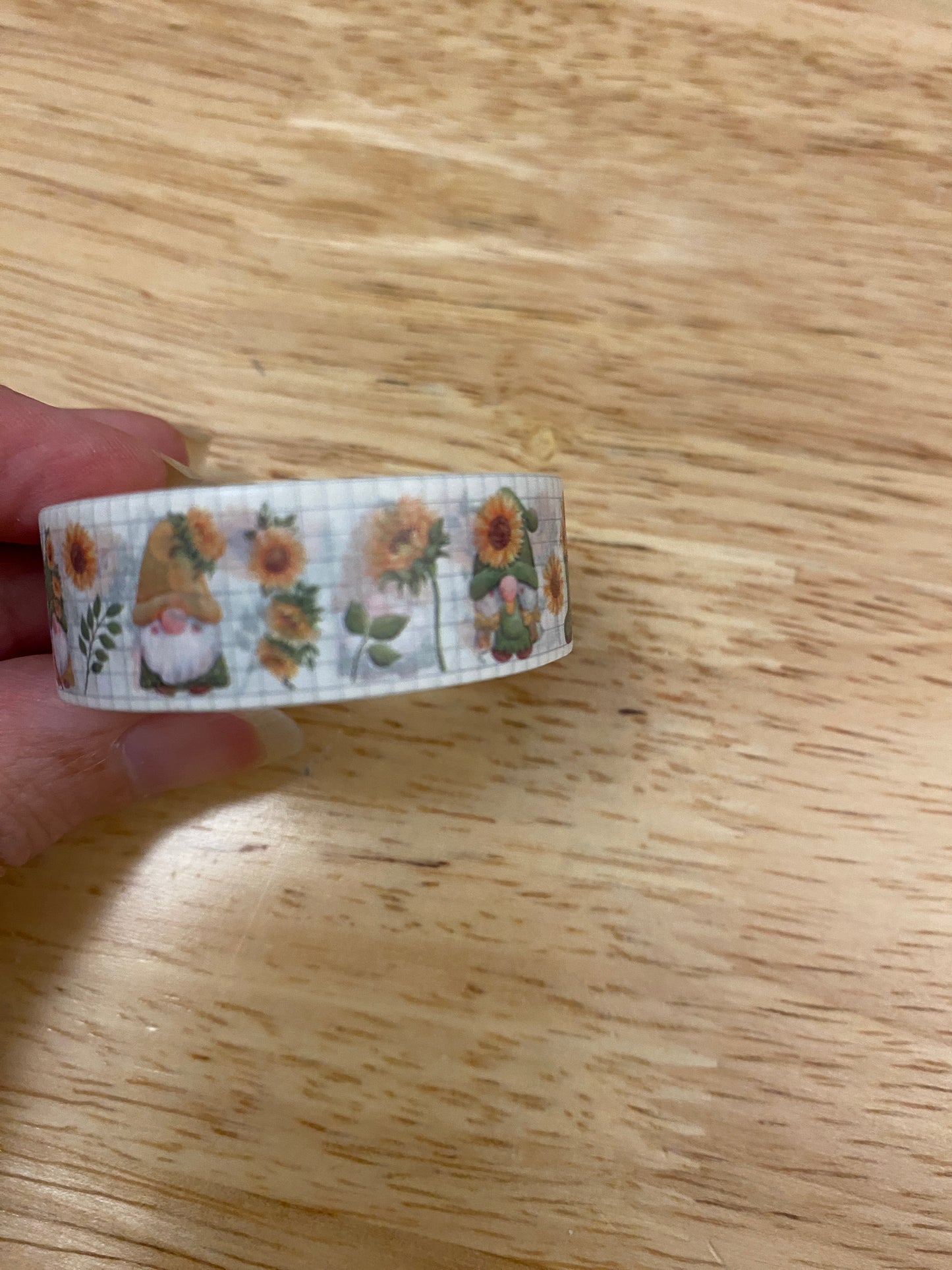 Gnomes with Sunflowers Washi Tapes, Gnome Washi Tape roll, Gnome woth Green Boots with Sunflowers Washi Tape Roll, Sunflowers and Gnomes