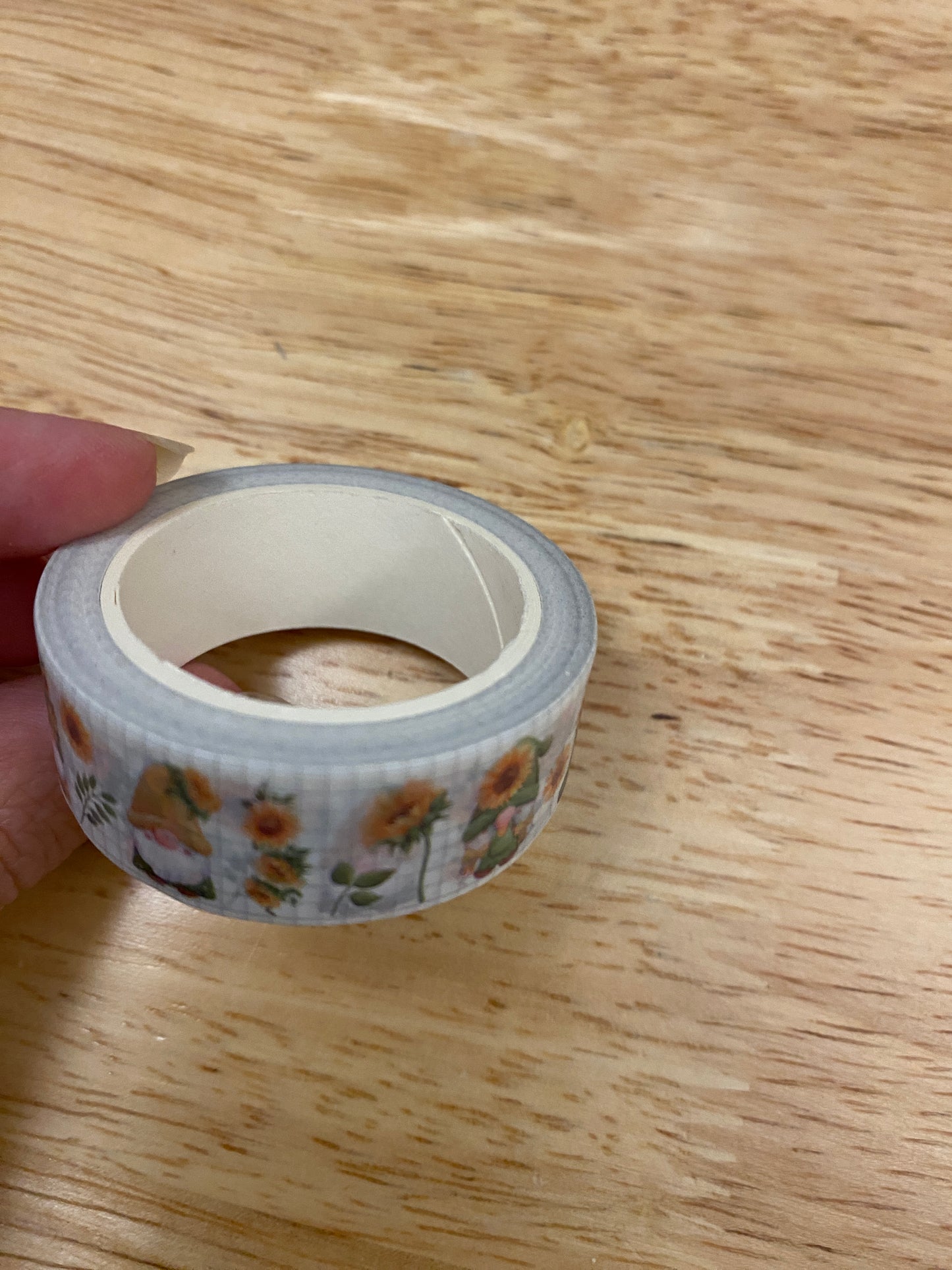 Gnomes with Sunflowers Washi Tapes, Gnome Washi Tape roll, Gnome woth Green Boots with Sunflowers Washi Tape Roll, Sunflowers and Gnomes