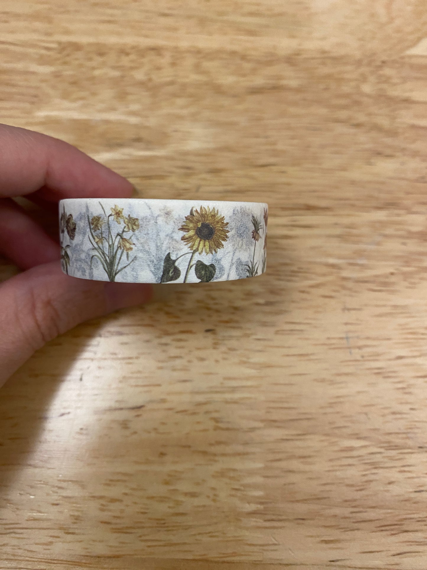 Big Roll of Wild Single Flowers Washi Tape, Flowers Washi Tape roll, Decorative Adhesive Masking Tapes, Single Floral Flowers Washi tap