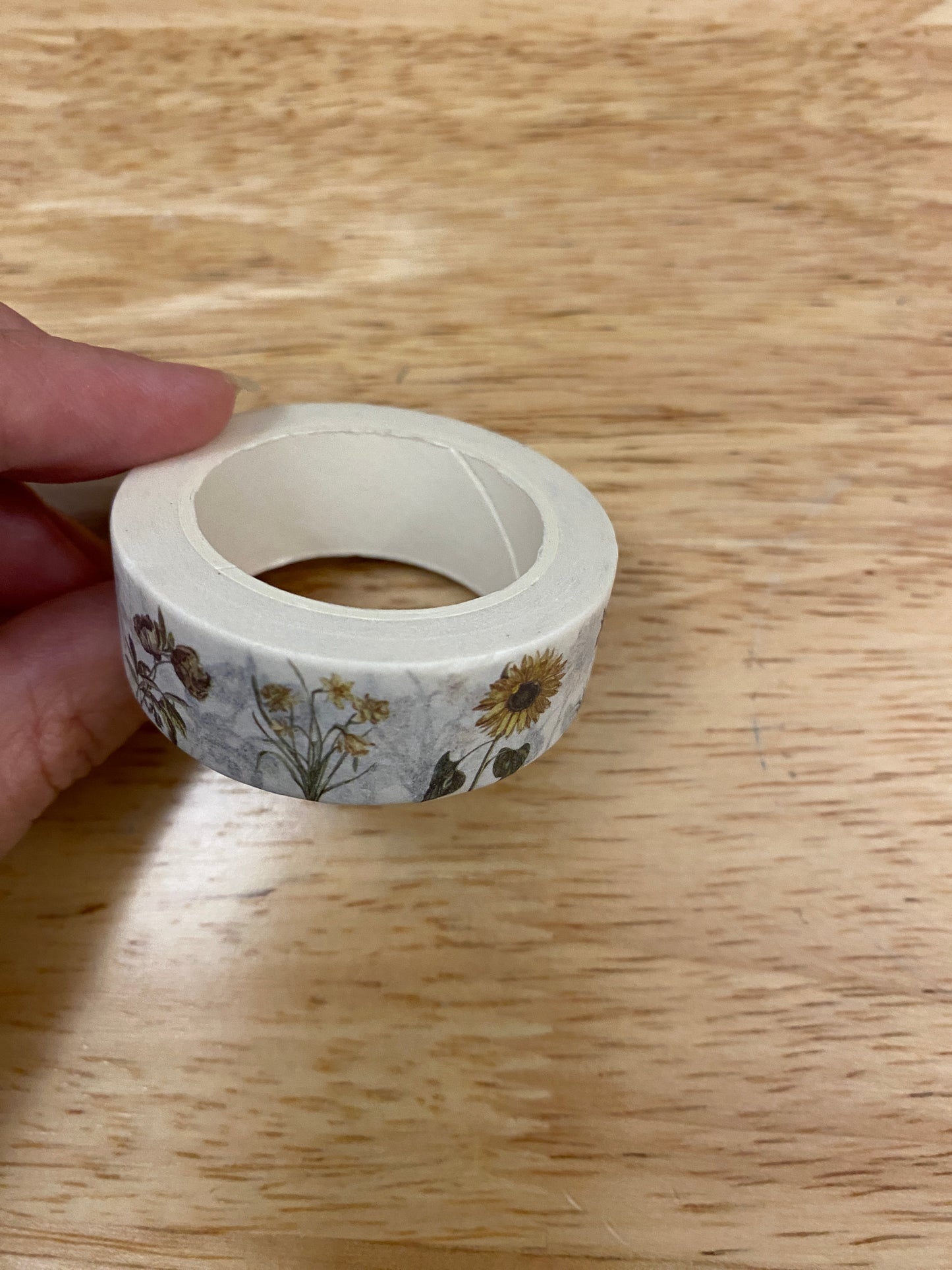 Big Roll of Wild Single Flowers Washi Tape, Flowers Washi Tape roll, Decorative Adhesive Masking Tapes, Single Floral Flowers Washi tap