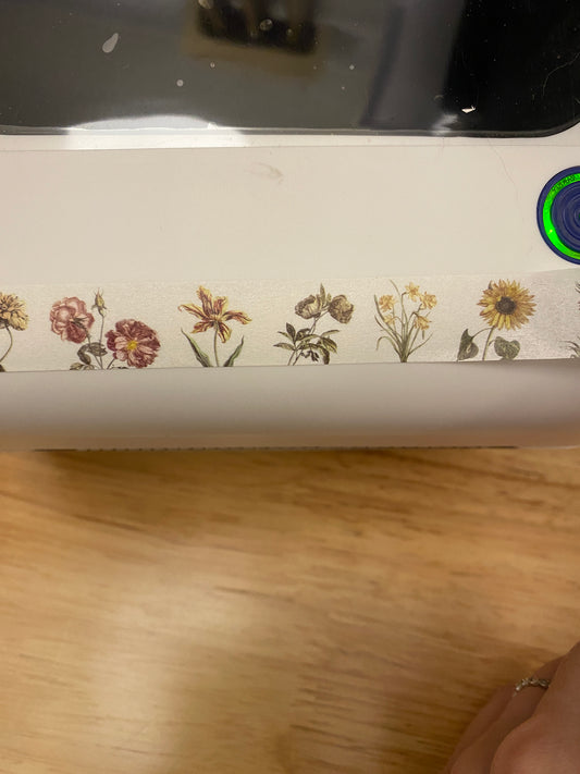 Big Roll of Wild Single Flowers Washi Tape, Flowers Washi Tape roll, Decorative Adhesive Masking Tapes, Single Floral Flowers Washi tap