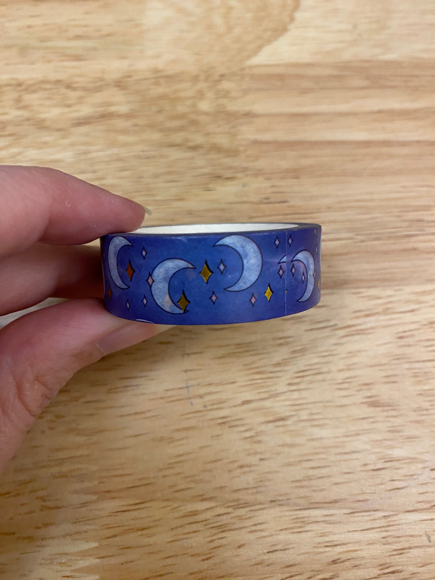 Gold Foil Moon and Stars Washi Tape Big Roll
