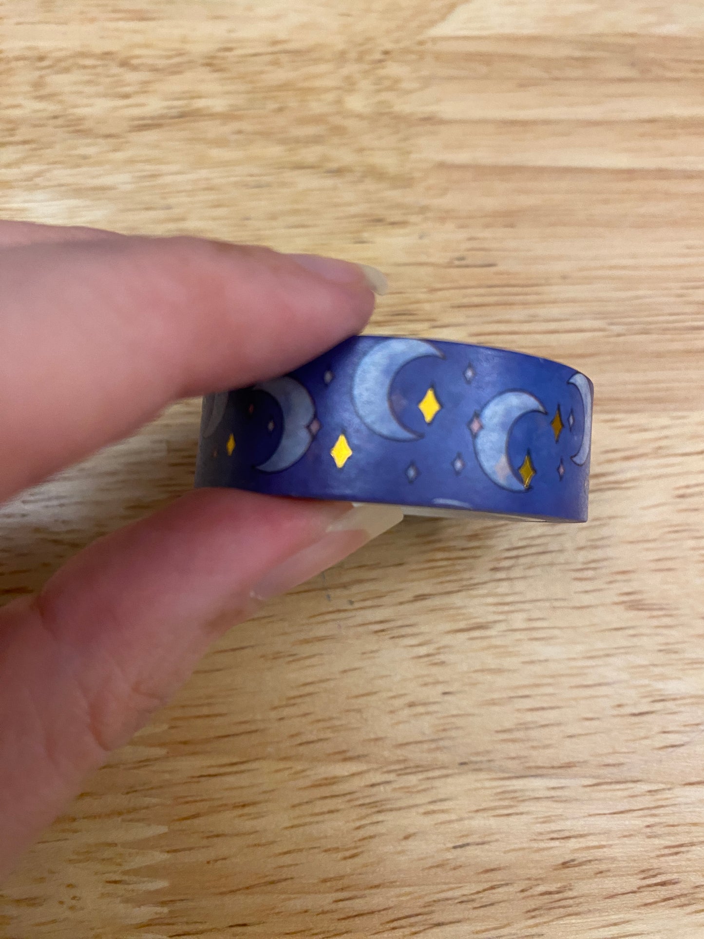 Gold Foil Moon and Stars Washi Tape Big Roll