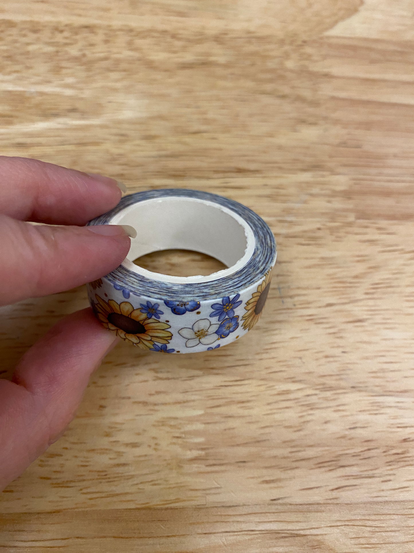 Gold Foil Big Sunflower Washi Tape Big Roll