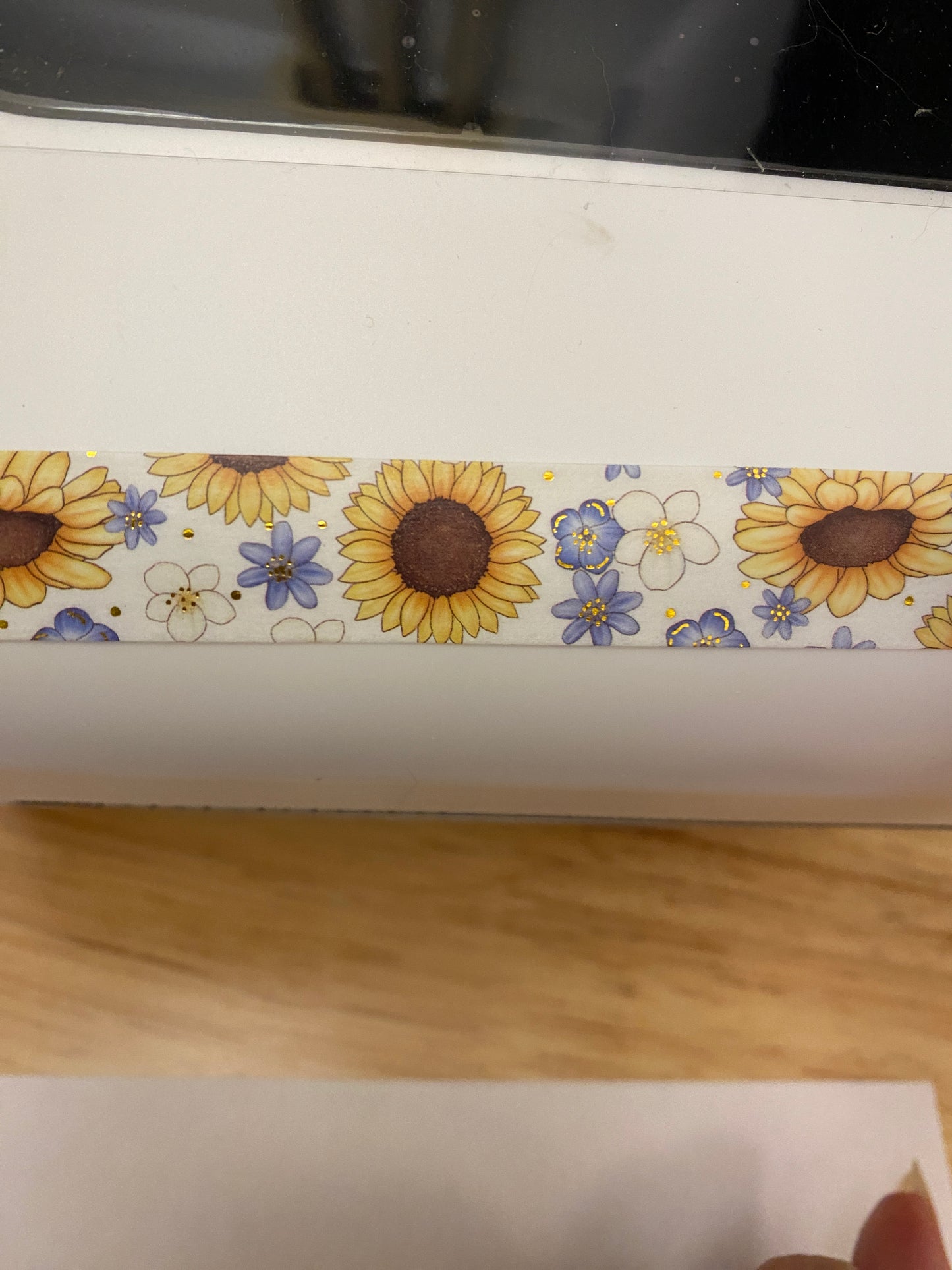 Gold Foil Big Sunflower Washi Tape Big Roll