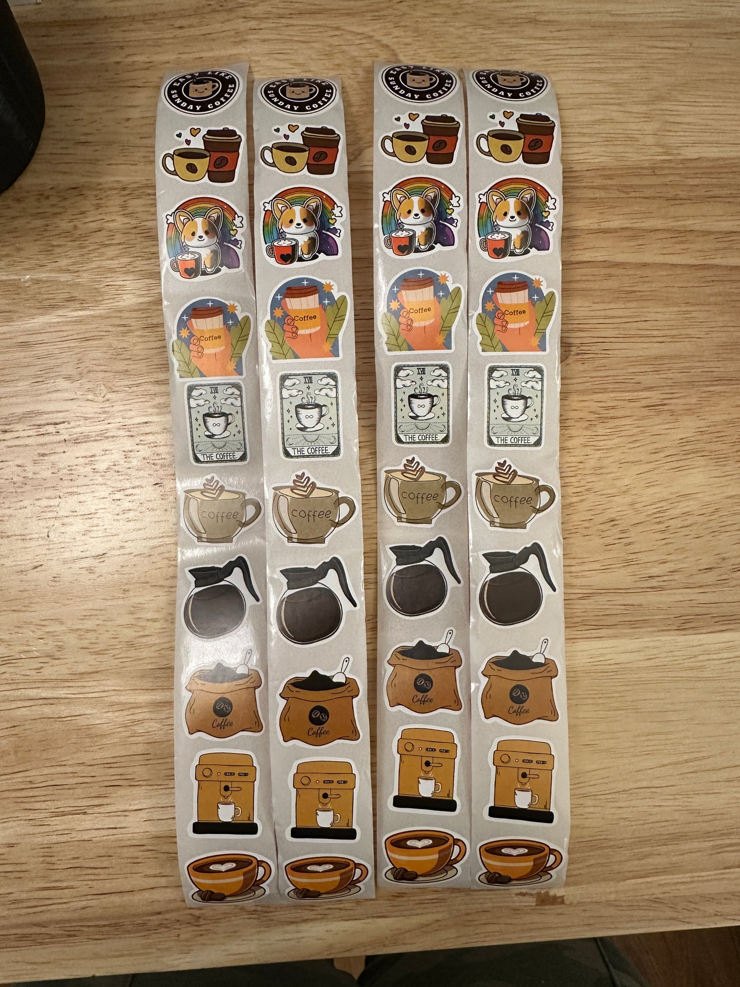 40 piece Coffee Sticker Pack, Random Coffee Sticker Pack, Sticker Pack, Cute Coffee Sticker Pack