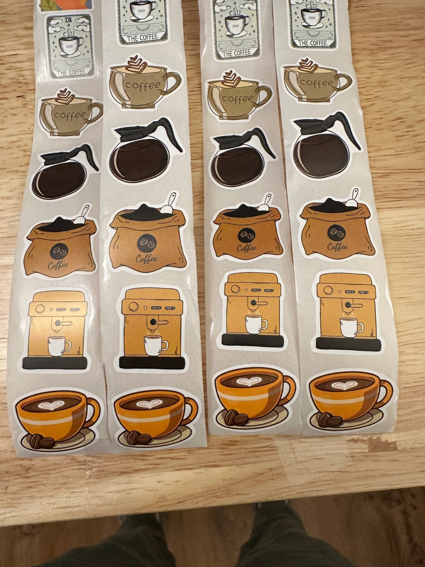 40 piece Coffee Sticker Pack, Random Coffee Sticker Pack, Sticker Pack, Cute Coffee Sticker Pack