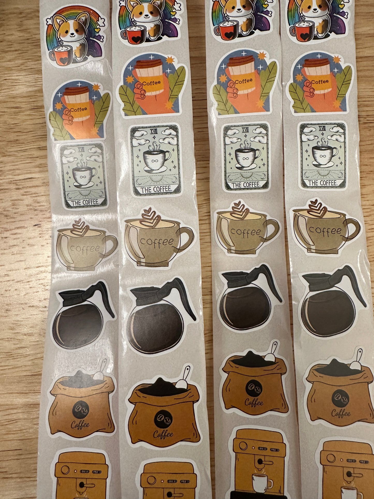 40 piece Coffee Sticker Pack, Random Coffee Sticker Pack, Sticker Pack, Cute Coffee Sticker Pack